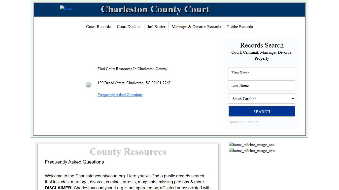 Charleston County Court | Public Records