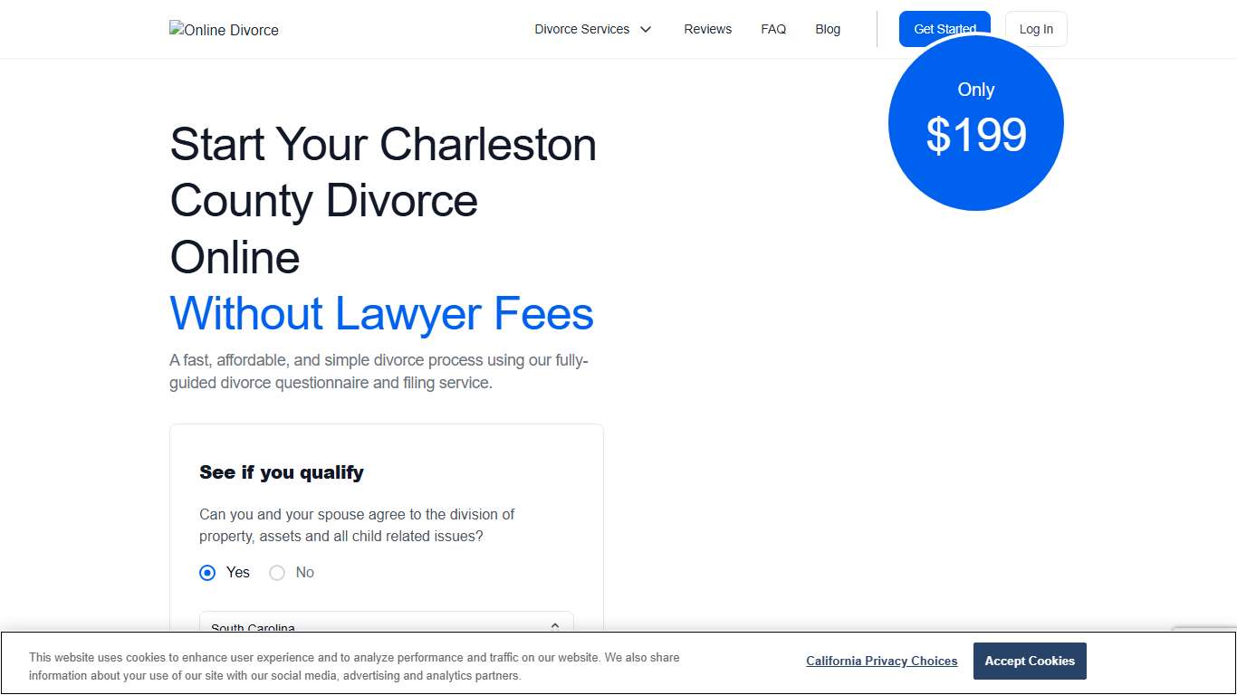 Charleston County, SC Divorce Court Info & Filing | Online Divorce